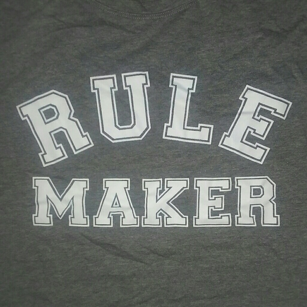 Gray "Rule Maker" T-shirt EUC